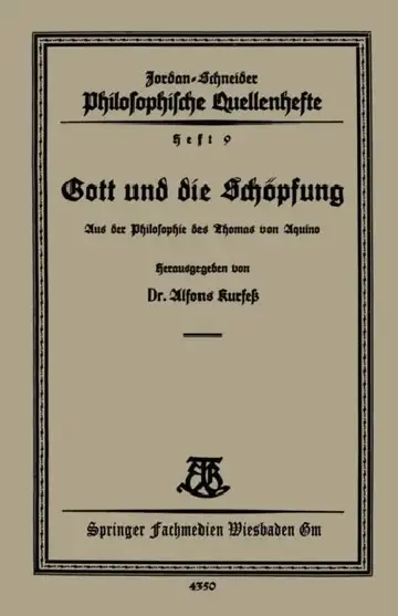 Cover of Gott Und Die Schöpfung