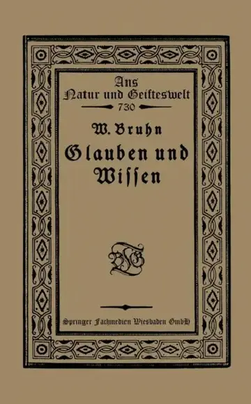 Cover of Glauben Und Wissen
