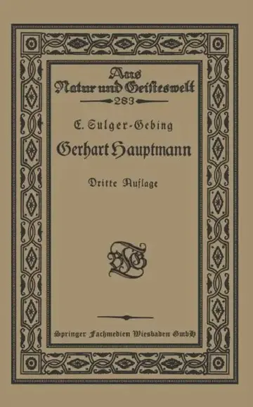 Cover of Gerhart Hauptmann