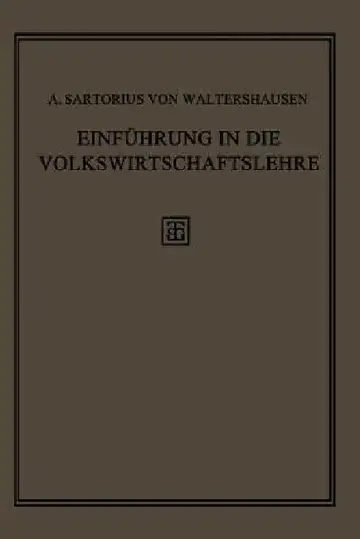 Cover of Einführung in Die Volkswirtschaftslehre