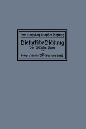 Cover of Die Lyrische Dichtung