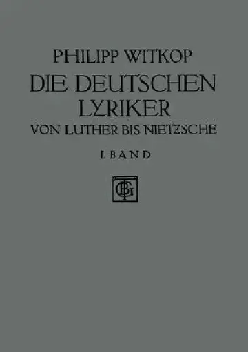 Cover of Die Deutschen Lyriker