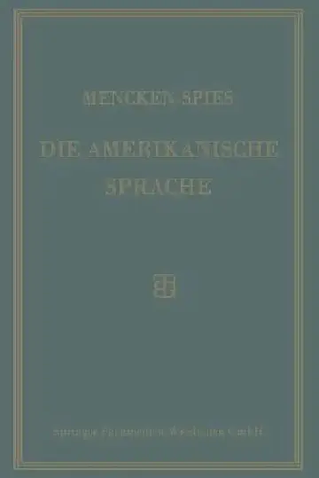 Cover of Die Amerikanische Sprache