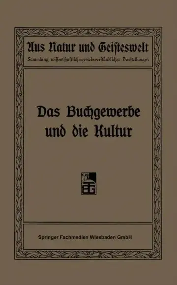 Cover of Das Buchgewerbe Und Die Kultur