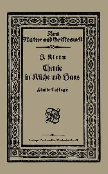 Cover of Chemie in Küche Und Haus