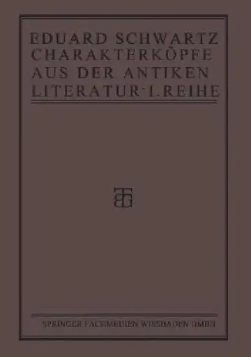 Cover of Charakterköpfe Aus Der Antiken Literatur