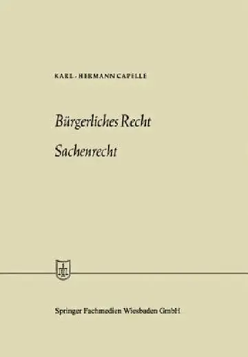 Cover of Bürgerliches Recht Sachenrecht