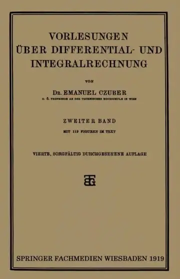 Cover of Vorlesungen Über Differential- Und Integralrechnung
