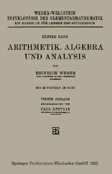 Cover of Arithmetik, Algebra Und Analysis