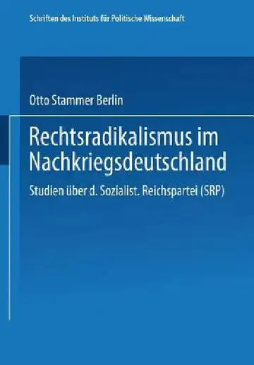 Cover of Rechtsradikalismus Im Nachkriegsdeutschland