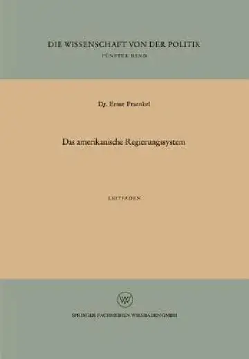 Cover of Das Amerikanische Regierungssystem