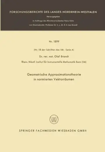 Cover of Geometrische Approximationstheorie in Normierten Vektorräumen