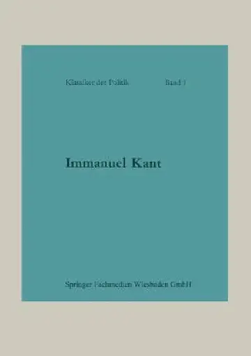Cover of Immanuel Kant