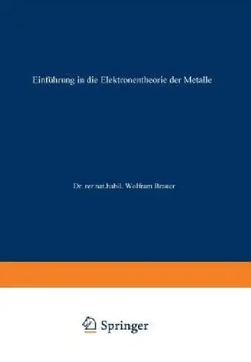 Cover of Einführung in Die Elektronentheorie Der Metalle