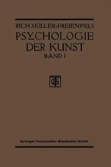 Cover of Allgemeine Grundlegung Und Psychologie Des Kunstgeniessens