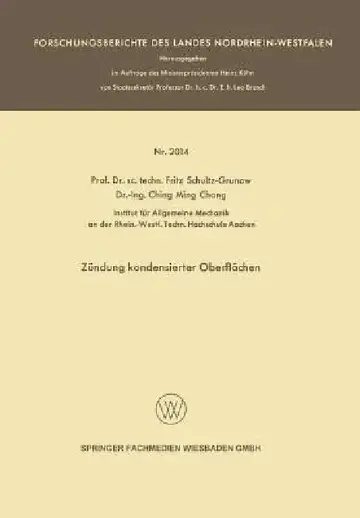 Cover of Zündung Kondensierter Oberflächen