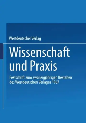 Cover of Wissenschaft Und PRAXIS