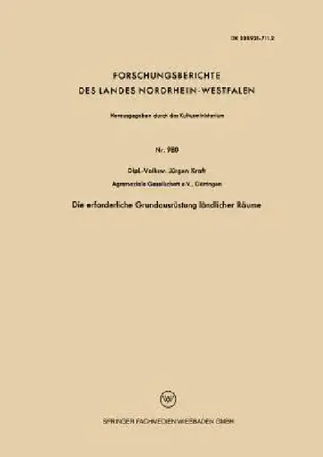 Cover of Die Erforderliche Grundausrüstung Ländlicher Räume