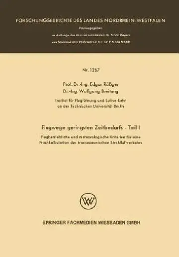 Cover of Flugwege Geringsten Zeitbedarfs -- Teil I