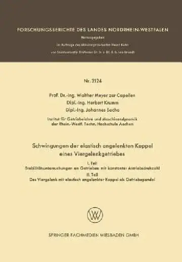 Cover of Schwingungen Der Elastisch Angelenkten Koppel Eines Viergelenkgetriebes