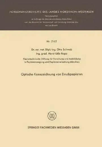 Cover of Optische Kennzeichnung Von Druckpapieren