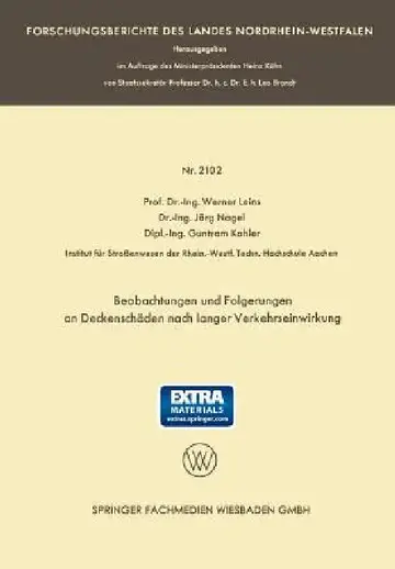 Cover of Beobachtungen Und Folgerungen an Deckenschäden Nach Langer Verkehrseinwirkung
