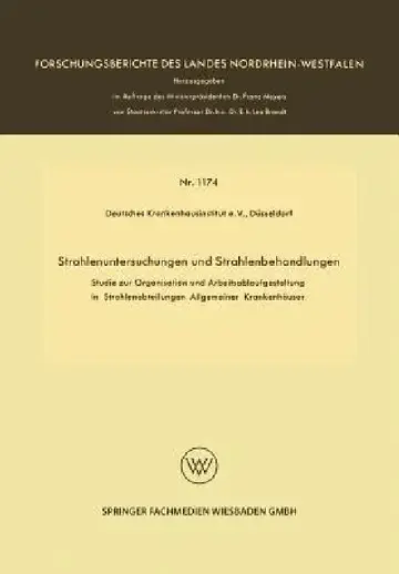 Cover of Strahlenuntersuchungen Und Strahlenbehandlungen