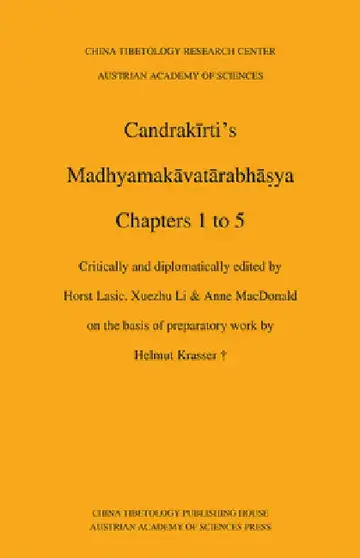 Cover of Candrakirti's Madhyamakavatarabhasya