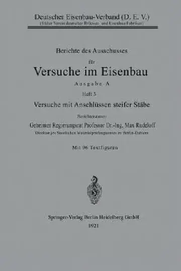 Cover of Berichte Des Ausschusses Für Versuche Im Eisenbau