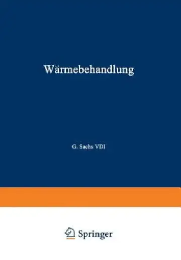Cover of Wärmebehandlung