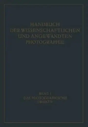 Cover of Das Photographische Objektiv