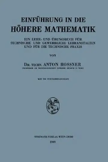 Cover of Einführung in Die Höhere Mathematik