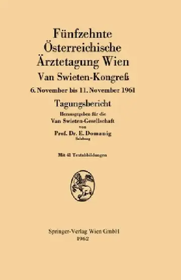 Cover of Fünfzehnte Österreichische Ärztetagung Wien Van Swieten-Kongreß