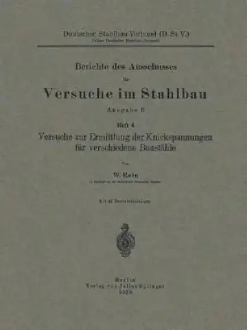 Cover of Versuche Zur Ermittlung Der Knickspannungen Für Verschiedene Baustähle