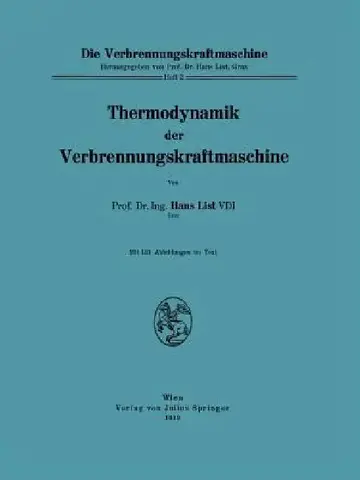 Cover of Thermodynamik Der Verbrennungskraftmaschine