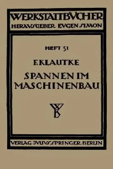 Cover of Spannen Im Maschinenbau