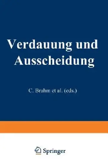 Cover of Verdauung Und Ausscheidung