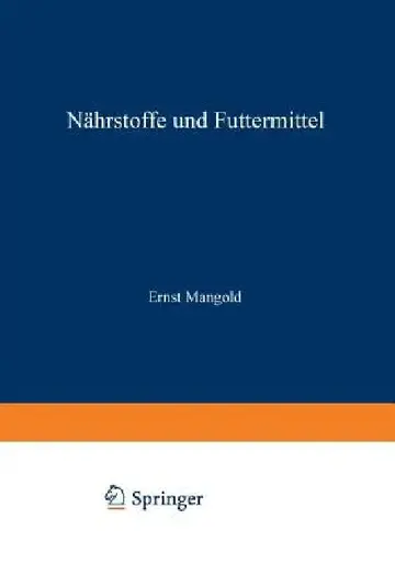 Cover of Handbuch Der Ernährung Und Des Stoffwechsels Der Landwirtschaftlichen Nutztiere