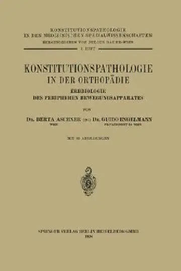 Cover of Konstitutionspathologie in Der Orthopädie