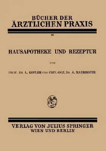 Cover of Hausapotheke Und Rezeptur