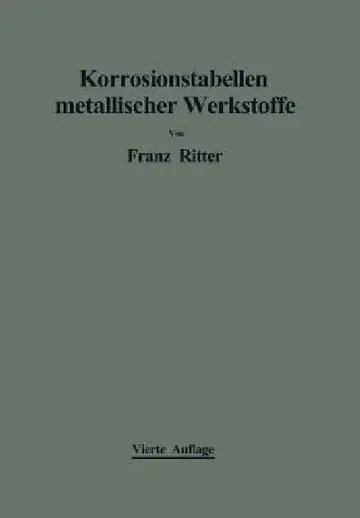 Cover of Korrosionstabellen Metallischer Werkstoffe