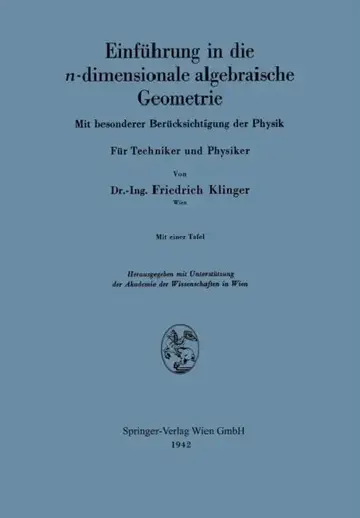Cover of Einführung in Die N-Dimensionale Algebraische Geometrie