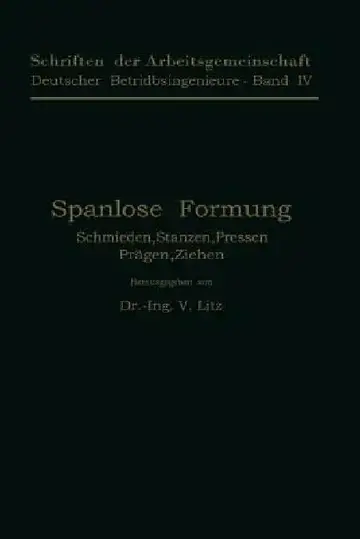 Cover of Spanlose Formung