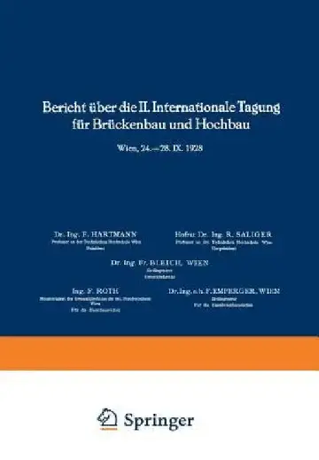 Cover of Bericht Über Die II. Internationale Tagung Für Brückenbau Und Hochbau / Report of the 2nd International Congress for Bridge- And Structural Engineerin