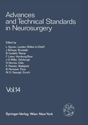 Cover of Advances and Technical Standards in Neurosurgery -Vol. 14
