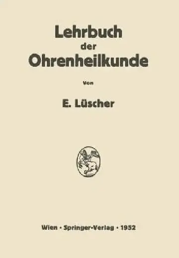 Cover of Lehrbuch Der Ohrenheilkunde