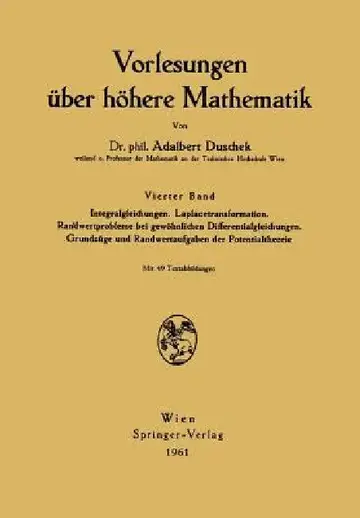 Cover of Vorlesungen Über Höhere Mathematik