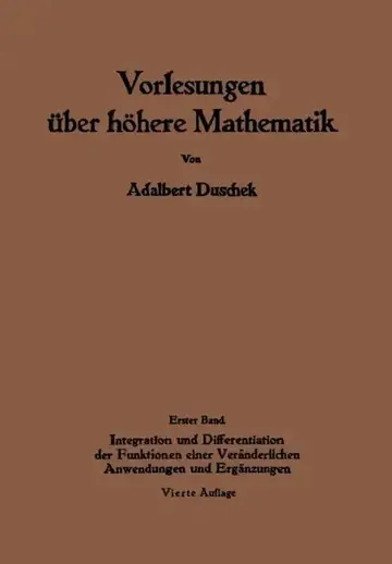 Cover of Vorlesungen Über Höhere Mathematik