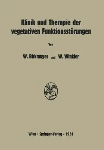Cover of Klinik Und Therapie Der Vegetativen Funktionsstörungen