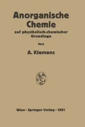 Cover of Anorganische Chemie Auf Physikalisch-Chemischer Grundlage